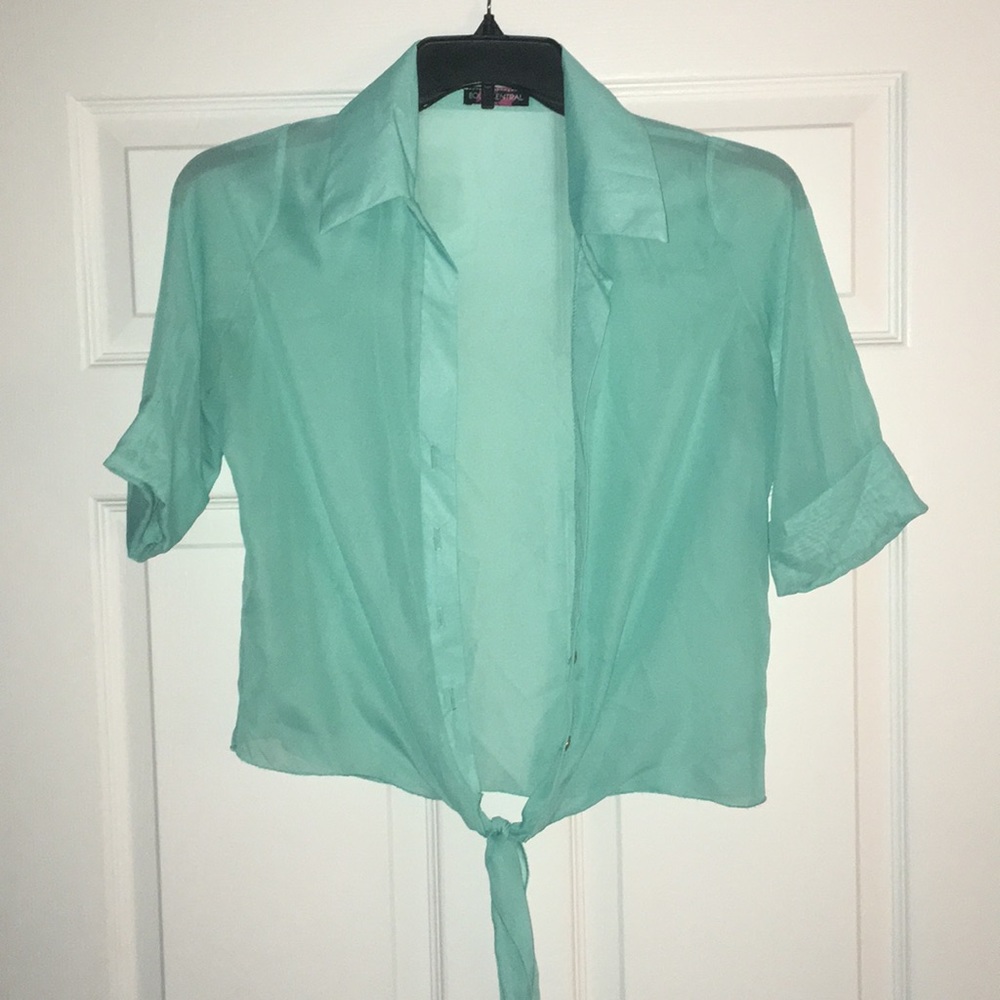 Sheer button up